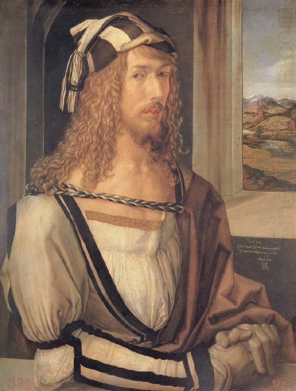 Sele-portrait with Landscape, Albrecht Durer